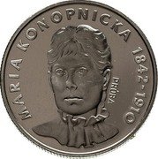 Poland 20 Zlotych Maria Konopnicka. Trial Strike 1978 MW KM# Pr317 MARIA KONOPNICKA 1842 - 1910 PRÓBA coin reverse Poland 20 Zlotych Maria Konopnicka. Trial Strike 1978 MW KM# Pr317 MARIA KONOPNICKA 1842 - 1910 PRÓBA coin reverse