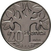 Poland 20 Zlotych (The Tree. Trial Strike) KM# Pr123 20 ZŁOTYCH PRÓBA coin reverse Poland 20 Zlotych (The Tree. Trial Strike) KM# Pr123 20 ZŁOTYCH PRÓBA coin reverse
