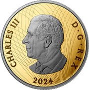 Canada 200 Dollars The Sapphire Jubilee Snowflake Brooch 2024 CHARLES III D G REX 2024 coin obverse Canada 200 Dollars The Sapphire Jubilee Snowflake Brooch 2024 CHARLES III D G REX 2024 coin obverse