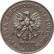 Poland 200 Zlotych Duke Mieszko I. Trial Strike 1979 MW KM# Pr363 POLSKA RZECZPOSPOLITA LUDOWA 19 79 MW ZŁ 200 ZŁ coin obverse Poland 200 Zlotych Duke Mieszko I. Trial Strike 1979 MW KM# Pr363 POLSKA RZECZPOSPOLITA LUDOWA 19 79 MW ZŁ 200 ZŁ coin obverse