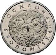 Poland 200 Zlotych Environmental Protection. Owl. Trial Strike 1986 MW Proof KM# Pr533 OCHRONA ŚRODOWISKA PRÓBA coin reverse Poland 200 Zlotych Environmental Protection. Owl. Trial Strike 1986 MW Proof KM# Pr533 OCHRONA ŚRODOWISKA PRÓBA coin reverse