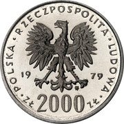 Poland 2000 Zlotych Duke Mieszko I. Trial Strike 1979 MW KM# Pr372 POLSKA RZECZPOSPOLITA LUDOWA 19 79 MW ZŁ 2000 ZŁ coin obverse Poland 2000 Zlotych Duke Mieszko I. Trial Strike 1979 MW KM# Pr372 POLSKA RZECZPOSPOLITA LUDOWA 19 79 MW ZŁ 2000 ZŁ coin obverse