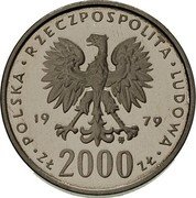 Poland 2000 Zlotych Marie Sklodowska-Curie. Trial Strike 1979 MW KM# Pr369 POLSKA RZECZPOSPOLITA LUDOWA 19 79 MW ZŁ 2000 ZŁ coin obverse Poland 2000 Zlotych Marie Sklodowska-Curie. Trial Strike 1979 MW KM# Pr369 POLSKA RZECZPOSPOLITA LUDOWA 19 79 MW ZŁ 2000 ZŁ coin obverse
