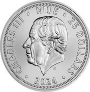 Niue 25 Dollars (Charles III. Czech Lion) CHARLES III NIUE 25 DOLLARS JC 2024 coin obverse Niue 25 Dollars (Charles III. Czech Lion) CHARLES III NIUE 25 DOLLARS JC 2024 coin obverse