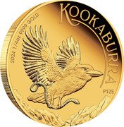 Australia 25 Dollars Kookaburra with Snake 2024 P125 Proof SR P125 KOOKABURRA 2024 1/4 OZ 9999 GOLD coin reverse Australia 25 Dollars Kookaburra with Snake 2024 P125 Proof SR P125 KOOKABURRA 2024 1/4 OZ 9999 GOLD coin reverse