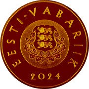 Estonia 25 Euro (Hanseatic Tartu) EESTI VABARIIK 2024 coin obverse Estonia 25 Euro (Hanseatic Tartu) EESTI VABARIIK 2024 coin obverse
