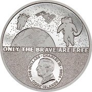 Cook Islands 250 Dollars (Astronaut) ONLY THE BRAVE ARE FREE 250 DOLLARS CHARLES III 2024 DT COOK ISLANDS coin obverse Cook Islands 250 Dollars (Astronaut) ONLY THE BRAVE ARE FREE 250 DOLLARS CHARLES III 2024 DT COOK ISLANDS coin obverse