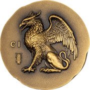 Cook Islands 250 Dollars (Gryphon) C I coin reverse Cook Islands 250 Dollars (Gryphon) C I coin reverse