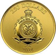 Niue 250 Dollars (Roaring Lion. Stand Firm Then) 250 DOLLARS PUBLIC SEAL OF NIUE ATUA NIUE TUKULAGI 2024 coin obverse Niue 250 Dollars (Roaring Lion. Stand Firm Then) 250 DOLLARS PUBLIC SEAL OF NIUE ATUA NIUE TUKULAGI 2024 coin obverse