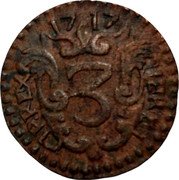 Italy 3 Piccioli (Victor Amedee) 17 17 IER ET CIP REX 3 coin reverse