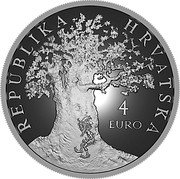 Croatia 4 Euro Ivana Brlic-Mazuranic 2024  Proof REPUBLIKA HRVATSKA 4 EURO coin obverse Croatia 4 Euro Ivana Brlic-Mazuranic 2024  Proof REPUBLIKA HRVATSKA 4 EURO coin obverse