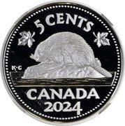 Canada 5 Cents (Beaver. Gilded) 2024 5 CENTS CANADA KG coin reverse Canada 5 Cents (Beaver. Gilded) 2024 5 CENTS CANADA KG coin reverse