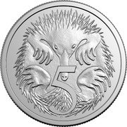 Australia 5 Cents (Charles III. Echidna) 5 SD coin reverse Australia 5 Cents (Charles III. Echidna) 5 SD coin reverse