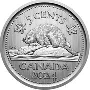 Canada 5 Cents (Charles III Specimen) 5 CENTS CANADA 2024 KG coin reverse Canada 5 Cents (Charles III Specimen) 5 CENTS CANADA 2024 KG coin reverse