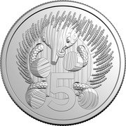 Australia 5 Cents Echidna Wooden Toy 2024 Set 5 coin reverse Australia 5 Cents Echidna Wooden Toy 2024 Set 5 coin reverse