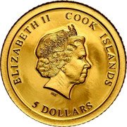 Cook Islands 5 Dollars (200th Anniversary of the Vatican Gendarmerie) ELIZABETH II COOK ISLANDS IRB 5 DOLLARS coin obverse Cook Islands 5 Dollars (200th Anniversary of the Vatican Gendarmerie) ELIZABETH II COOK ISLANDS IRB 5 DOLLARS coin obverse