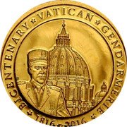 Cook Islands 5 Dollars (200th Anniversary of the Vatican Gendarmerie) BICENTENARY VATICAN GENDARMERIE 1816-2016 coin reverse Cook Islands 5 Dollars (200th Anniversary of the Vatican Gendarmerie) BICENTENARY VATICAN GENDARMERIE 1816-2016 coin reverse