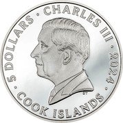 Cook Islands 5 Dollars (Killers) 5 DOLLARS CHARLES III 2024 DT COOK ISLANDS coin obverse