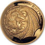 Fiji 5 Dollars (Welsh Red Dragon) WELSH RED DRAGON DRAGONS OF THE WORLD coin reverse Fiji 5 Dollars (Welsh Red Dragon) WELSH RED DRAGON DRAGONS OF THE WORLD coin reverse