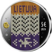 Lithuania 5 Euro The Twelve Brothers, Twelve Black Ravens 2024  Proof LIETUVA 5€ 2024 coin obverse Lithuania 5 Euro The Twelve Brothers, Twelve Black Ravens 2024  Proof LIETUVA 5€ 2024 coin obverse