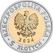 Poland 5 Zlotych Benedictine Abbey in Tyniec 2024 MW RZECZPOSPOLITA POLSKA MW 2024 5 ZŁOTYCH coin obverse Poland 5 Zlotych Benedictine Abbey in Tyniec 2024 MW RZECZPOSPOLITA POLSKA MW 2024 5 ZŁOTYCH coin obverse