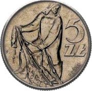 Poland 5 Zlotych (Fisherman. Trial Strike) 5 ZŁ PRÓBA coin reverse Poland 5 Zlotych (Fisherman. Trial Strike) 5 ZŁ PRÓBA coin reverse
