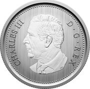 Canada 50 Cents (Charles III Specimen) CHARLES III D G REX SR coin obverse Canada 50 Cents (Charles III Specimen) CHARLES III D G REX SR coin obverse