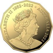 Australia 50 Cents (Memorial. Coat of arms) ELIZABETH II 1952-2022 AUSTRALIA 2023 JC coin obverse