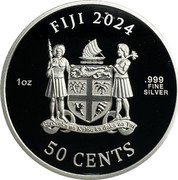 Fiji 50 Cents Mona Lisa. Van Gogh 2024 In Sets only 1 OZ 2024 50 CENTS .999 FINE SILVER FIJI REREVAKA NA KALOU KA DOKA NA TUI coin obverse Fiji 50 Cents Mona Lisa. Van Gogh 2024 In Sets only 1 OZ 2024 50 CENTS .999 FINE SILVER FIJI REREVAKA NA KALOU KA DOKA NA TUI coin obverse