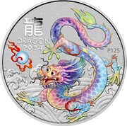 Australia 50 Cents (Year of the Dragon. Iridescent Dragon) 2024 DRAGON P125 龍 coin reverse Australia 50 Cents (Year of the Dragon. Iridescent Dragon) 2024 DRAGON P125 龍 coin reverse