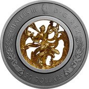 Canada 50 Dollars Allegory of Freedom 2024 In Sets only 50 DOLLARS CHARLES III D G REX SR coin obverse