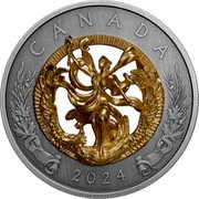 Canada 50 Dollars Allegory of Freedom 2024 In Sets only 2024 CANADA RY coin reverse