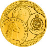 Niue 50 Dollars (From Thaler to Dollar. Thaler) 50 DOLLARS 2024 LIBERTY CM LIBERTY PUBLIC SEAL OF NIUE ATUA NIUE TUKULAGI 4 coin obverse Niue 50 Dollars (From Thaler to Dollar. Thaler) 50 DOLLARS 2024 LIBERTY CM LIBERTY PUBLIC SEAL OF NIUE ATUA NIUE TUKULAGI 4 coin obverse