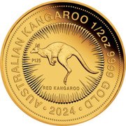 Australia 50 Dollars Iconic Red Kangaroo 2024 P125 in set RED KANGAROO P125 AUSTRALIAN KANGAROO 1/2 OZ 9999 GOLD 2024 coin reverse Australia 50 Dollars Iconic Red Kangaroo 2024 P125 in set RED KANGAROO P125 AUSTRALIAN KANGAROO 1/2 OZ 9999 GOLD 2024 coin reverse