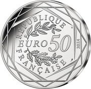 France 50 Euro (Mascot. Paris, City of Love) RÉPUBLIQUE FRANÇAISE EURO 50 2024 coin obverse