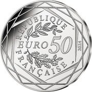 France 50 Euro (Stroll Through the Champs-Elysees) RÉPUBLIQUE FRANÇAISE EURO 50 2024 coin obverse