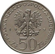 Poland 50 Zlotych Duke Mieszko I Halflength Portrait. Trial Strike 1979 MW KM# Pr345 POLSKA RZECZPOSPOLITA LUDOWA 19 79 MW ZŁ 50 ZŁ coin obverse Poland 50 Zlotych Duke Mieszko I Halflength Portrait. Trial Strike 1979 MW KM# Pr345 POLSKA RZECZPOSPOLITA LUDOWA 19 79 MW ZŁ 50 ZŁ coin obverse