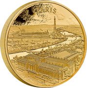 UK 500 Pounds Paris 2024  Proof PARIS coin reverse