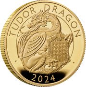 UK 500 Pounds (Tudor Dragon) TUDOR DRAGON DL 2024 coin reverse