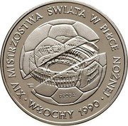 Poland 500 Zlotych FIFA World Cup. Trial Strike 1988 MW Próba KM# Pr577 XIV MISTRZOSTWA ŠWIATA W PIŁCE NOZNEJ WŁOCHY 1990 E PRÓBA coin reverse Poland 500 Zlotych FIFA World Cup. Trial Strike 1988 MW Próba KM# Pr577 XIV MISTRZOSTWA ŠWIATA W PIŁCE NOZNEJ WŁOCHY 1990 E PRÓBA coin reverse