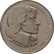 Poland 500 Zlotych Tadeusz Kosciuszko. Trial Strike 1976 MW KM# Pr288 TADEUSZ KOŚCIUSZKO 1746 1817 PRÓBA coin reverse Poland 500 Zlotych Tadeusz Kosciuszko. Trial Strike 1976 MW KM# Pr288 TADEUSZ KOŚCIUSZKO 1746 1817 PRÓBA coin reverse