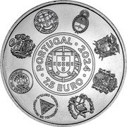 Portugal 7-1/2 Euro (Ibero-American Capitals. Lisbon) 2024 7.5 EURO PORTUGAL coin obverse Portugal 7-1/2 Euro (Ibero-American Capitals. Lisbon) 2024 7.5 EURO PORTUGAL coin obverse
