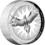 Australia 8 Dollars Australian Wedge-tailed Eagle 10th Anniversary 2024 P125 P125 10TH ANNIVERSARY AUSTRALIAN WEDGE-TAILED EAGLE 2024 5 OZ 9999 SILVER coin reverse Australia 8 Dollars Australian Wedge-tailed Eagle 10th Anniversary 2024 P125 P125 10TH ANNIVERSARY AUSTRALIAN WEDGE-TAILED EAGLE 2024 5 OZ 9999 SILVER coin reverse