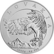 Niue 80 Dollars (Charles III. Golden Eagle) SLOVAKIA CM MH 1000 G . AG 999 coin reverse Niue 80 Dollars (Charles III. Golden Eagle) SLOVAKIA CM MH 1000 G . AG 999 coin reverse