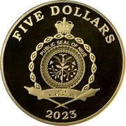 Niue Five Dollars (Dobrawa Przemyslidka) PUBLIC SEAL OF NIUE ATUA NIUE TUKULAGI FIVE DOLLARS 2023 coin obverse Niue Five Dollars (Dobrawa Przemyslidka) PUBLIC SEAL OF NIUE ATUA NIUE TUKULAGI FIVE DOLLARS 2023 coin obverse