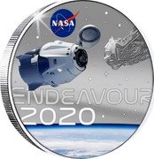 Samoa Half Dollar (History of NASA. Endeavour 2020) NASA ENDEAVOUR 2020 coin reverse