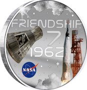 Samoa Half Dollar (History of NASA. Friendship 7 1962) NASA FRIENDSHIP 7 1962 coin reverse