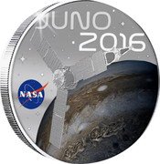 Samoa Half Dollar (History of NASA. Juno 2016) NASA JUNO 2016 coin reverse