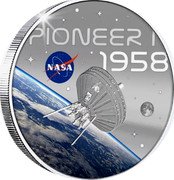 Samoa Half Dollar (History of NASA. Pioneer I 1958) NASA PIONEER I 1958 coin reverse Samoa Half Dollar (History of NASA. Pioneer I 1958) NASA PIONEER I 1958 coin reverse