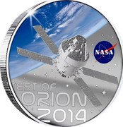 Samoa Half Dollar (History of NASA. Test of Orion 2014) NASA TEST OF ORION 2014 coin reverse